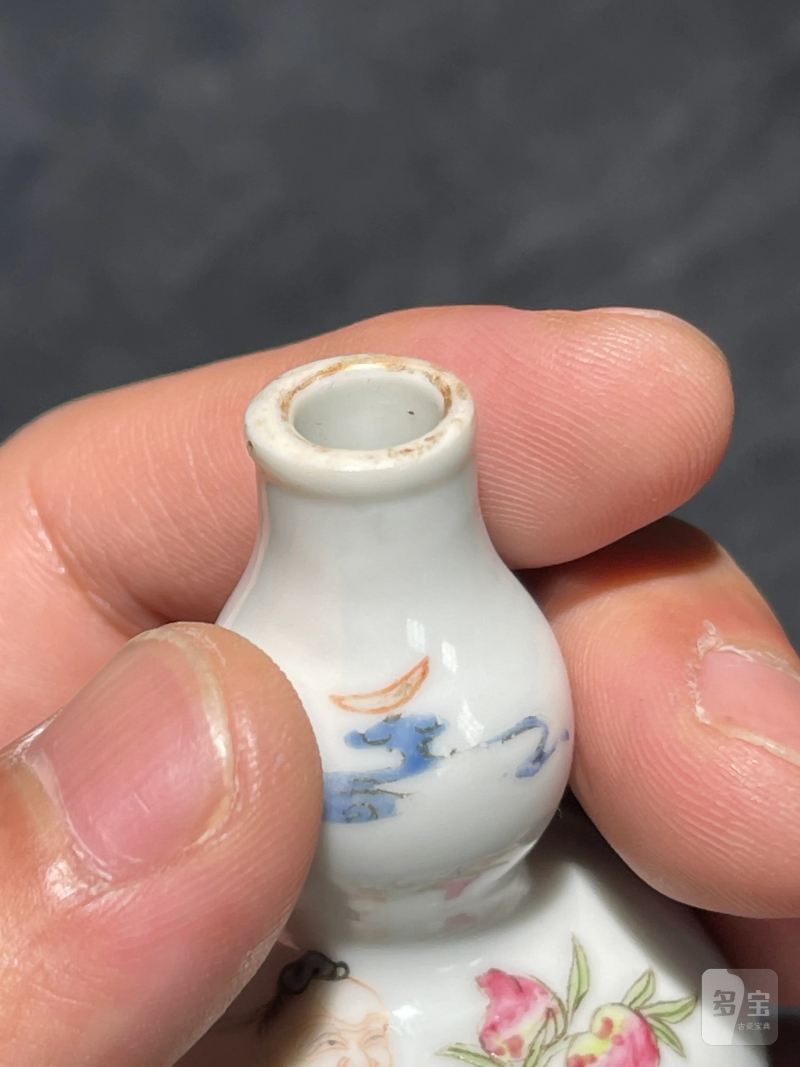 清咸丰 粉彩神仙人物纹小葫芦瓶一对 - 图13